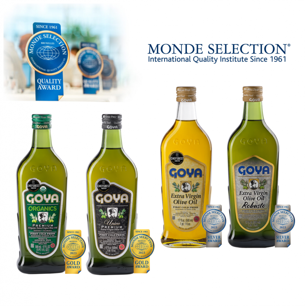 sello monde selection para los aceites goya