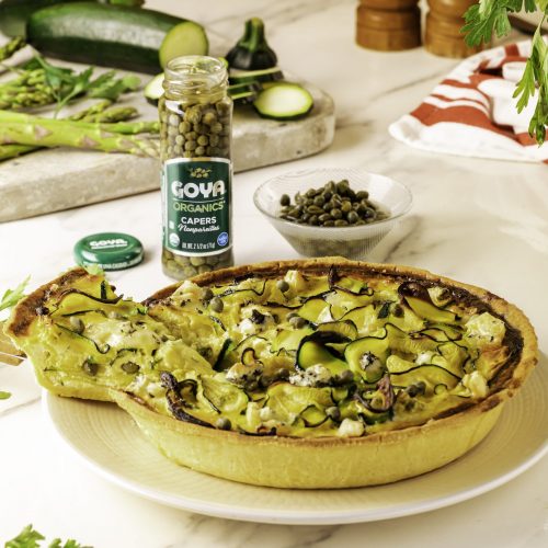 Quiche de verduras y alcaparras