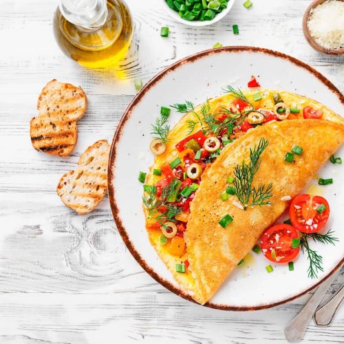 vegetableolive-omelette